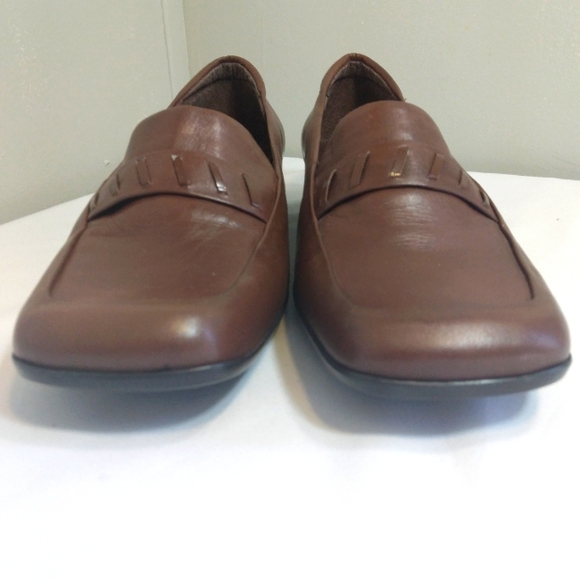 NWT Vintage Enzo Angiolini 'Leigh' Brown Genuine Leather Loafers Size 6 - Picture 5 of 16